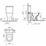 Унитаз компакт напольный VitrA Diana 9816B003-7201