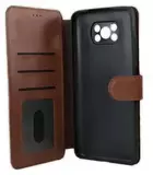 Чехол книжка-подставка с магнитной застежкой для Xiaomi Poco X3, Poco X3 NFC (Коричневый)