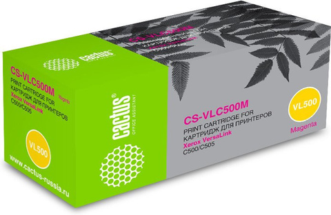 Лазерный картридж Cactus CS-VLC500MRU (106R03878) пурпурный для Xerox VersaLink C500, C505 (2' 400 стр.)