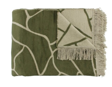 Плед 150x200 Claudi Lineas Olive зеленый