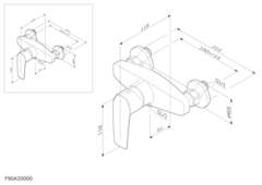 Смеситель для душа черный, AM.PM Gem - F90A20022