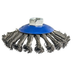 Кордщетка для МШУ радиальная с наклоном витая ПРАКТИКА 125 мм М14  (032-508)