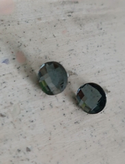 73029 - Серьги-пусеты круглые с кристаллами