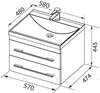 Aquanet 287636 Набор Верона 58 New цв.черный матовый (раковина Aquanet) (287636)
