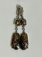 Сапфир (серьги из серебра)