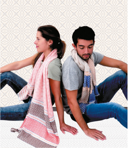 Шаль 70х180 Petrusse Noe розовая