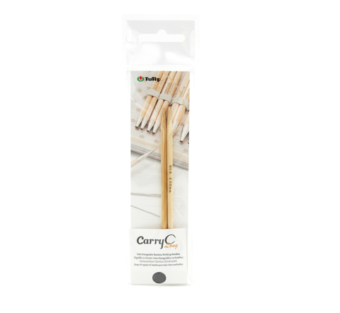 Спицы съемные "CarryC Long" 4,5мм/12см, бамбук, натуральный, 2шт в упаковке
