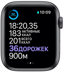 Смарт-часы Apple Watch Series 6 40mm Space Gray Aluminum Case with Black Sport Band (MG133GK/A)