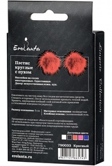 Erolanta Пэстисы круглые, с пухом, красные. оборот коробки
