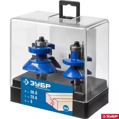 ЗУБР 50 x 30 мм, хвостовик 8 мм, набор фрез для вагонки, Профессионал (28770-50-H2)