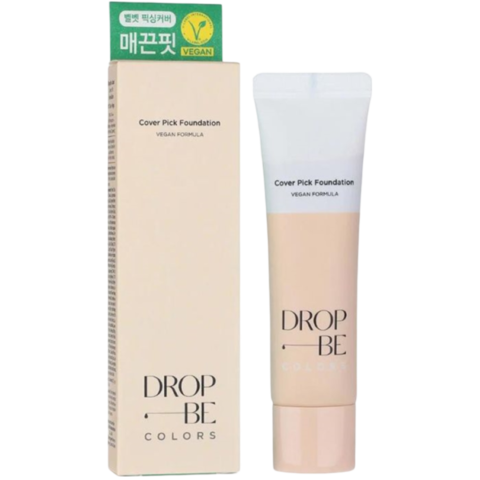 The Saem Cover Drop Be Colors Pick Foundation Тональная основа для лица, выравнивающая тон кожи 02 Natural Beige