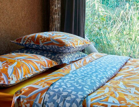 Постельное белье 2 спальное евро Blanc des Vosges Botanico Ochre