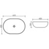 Ceramica Nova Element CN6064 Умывальник чаша накладная овальная со сливом переливом 610*420*155мм
