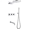 Abber Wasser Kreis AF8150 Душевая система скрытого монтажа с изливом, термостат, цвет: хром