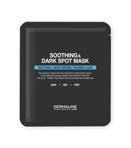 Успокаивающая, увлажняющая, выравнивающая тон кожи тканевая маска Dermaline SOOTHING & DARK SPOT MASK