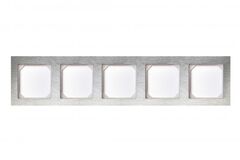 Рамка Пятиместная Сталь (Универсальный Монтаж) LIREGUS EPSILON