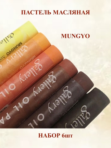 Пастель масляная мягкая профессиональная MUNGYO Gallery Набор №4 (6шт)