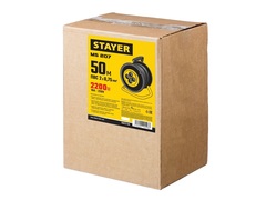 STAYER  MS-207 ПВС 2х0.75 50м 2200Вт,  Удлинитель на катушке (55073-50)