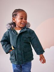 Куртка утепленная с капюшоном для мальчика Next Q53-235, Синий