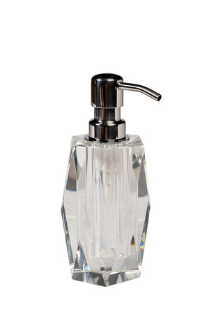 Дозатор для жидкого мыла стеклянный 50мл Garda Decor прозрачный