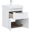 Aquanet Ирис New 312421 Тумба с раковиной, цвет: белый