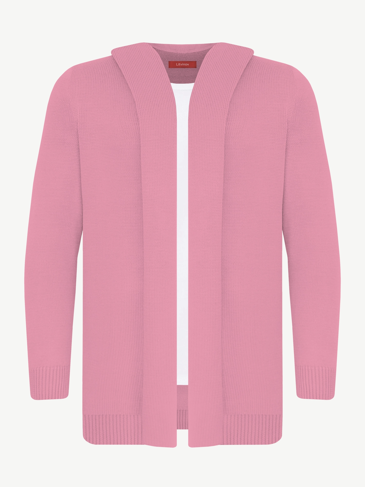 Кардиган с капюшоном из мягкой шерсти