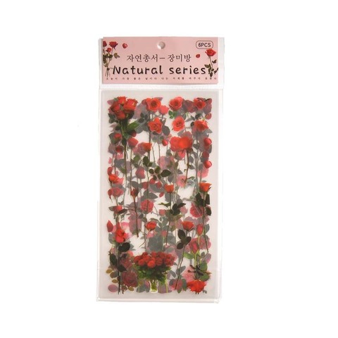 Наклейка, Цветы, Розы, 6 листов