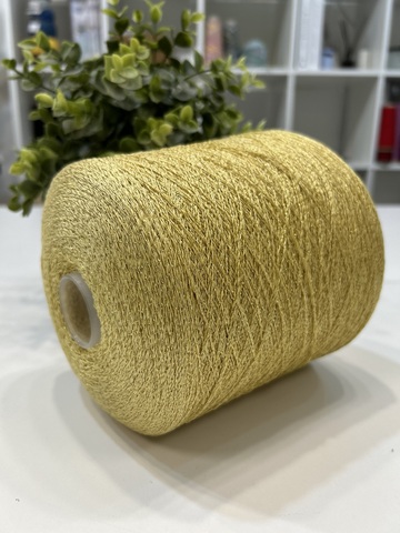 Вискоза банановый желтый с люрексом в цвет