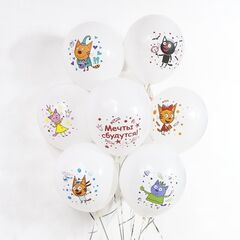 МЛ 12''/30 см, Три Кота, Играем вместе, Белый (200), пастель, 2 ст., 25 шт