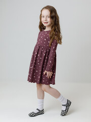 платье  для девочки  КР 5942/бордовый 1411 Н068.1 к651