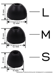 Амбушюры силиконовые для наушников (L/M/S)