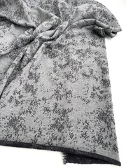 Трикотаж жаккардовый, футер 3-х ниточный, Серый меланж