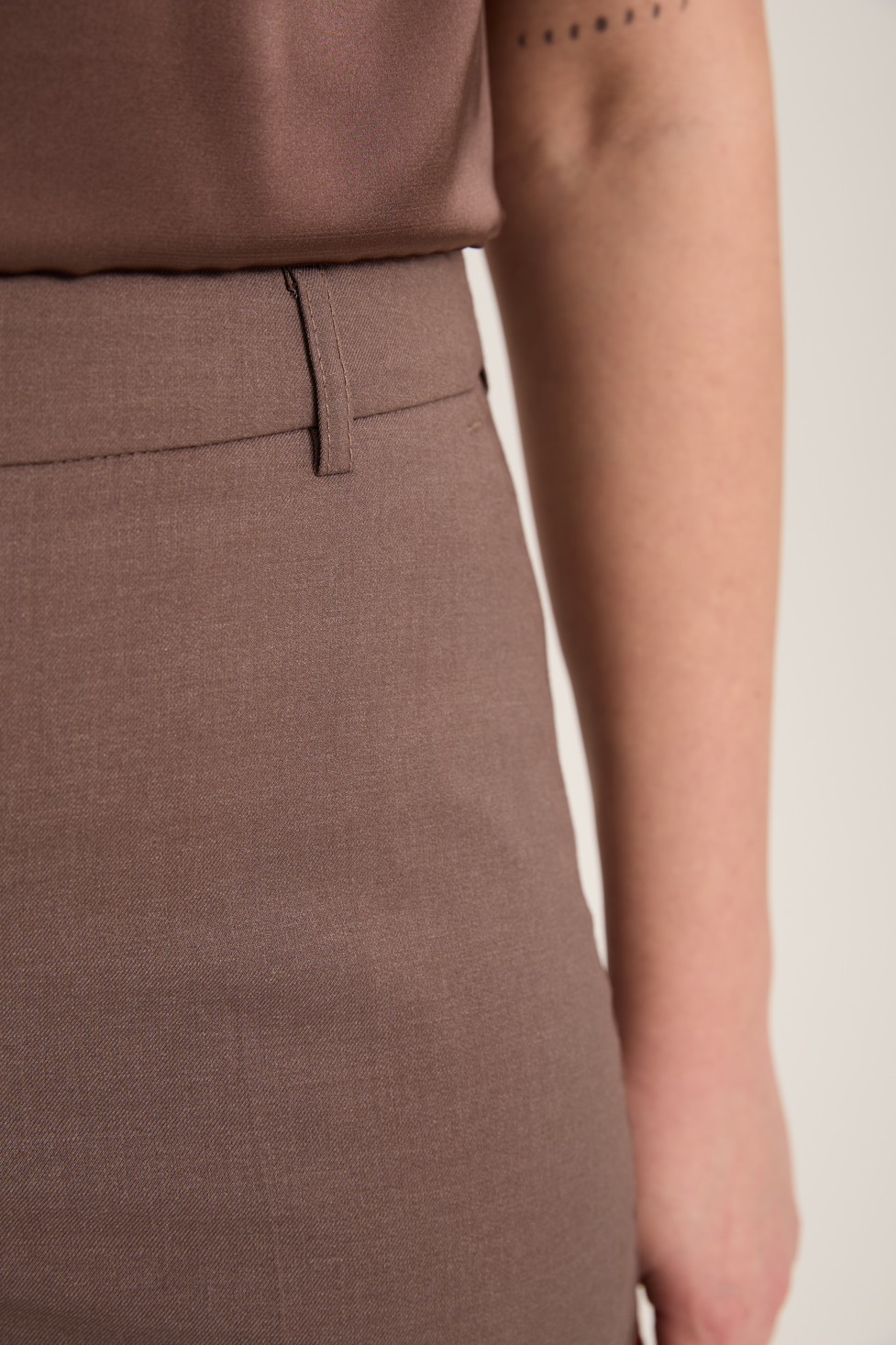 Брюки классические, мокко