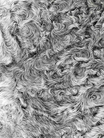 Воротник каракуль серый