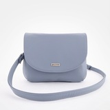 Сумка Саломея 428 гладкий серо-голубой