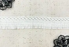 Кружево плетеное бахрома, ш. 2,5 см, белый