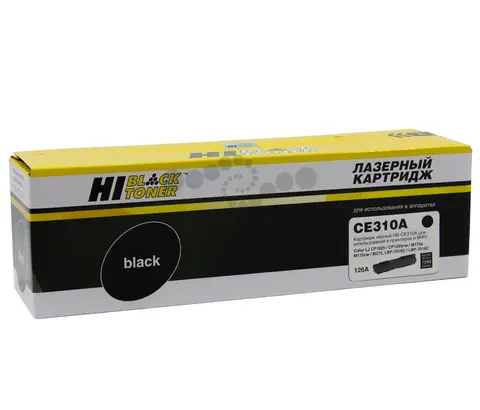 Тонер-картридж Hi-Black (HB-CE310A) для HP CLJ CP1025/1025nw/Pro M175, № 126A, Bk, 1,2K