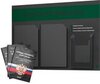Черный уголок потребителя + комплект черных книг, стенд черный с темно-зеленым, 3 кармана, серия Black Color, Айдентика Технолоджи