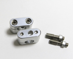 Проставки руля 22 мм серебристые