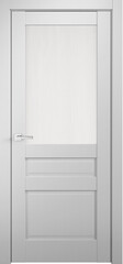 Межкомнатная дверь Аляска 13 NEW (плоская филенка) / Цвет Белый / Стекло "Сатинат" / Двери Верда