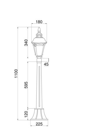 Ландшафтный светильник Outdoor O028FL-01BZ