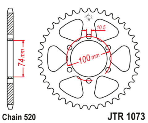 Звезда ведомая JTR1073 46