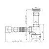 Ани Пласт 1 1/2"*40 A0115 Сифон для раковины с гибкой трубой 40х40/50мм