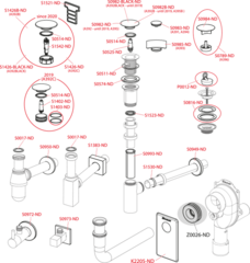 A392 ANTIC Донный клапан сифона для умыв. click/clack 5/4