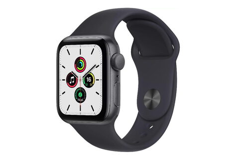 Смарт часыApple Watch SE GPS, 44mm Space Grey Aluminium Case with Midnight Sport Band - Regular (MKQ63GK/A)