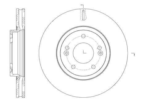 Диск тормозной вентилируемый G-brake  GR-20576