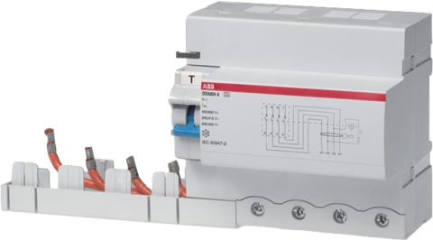 Блок дифференциального тока 4-полюсный 63 A, тип A, 30 mA DDA804 A-63/0,03. ABB. 2CSB804101R1630