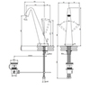 Gessi Cono Смеситель для раковины высокий с донным клапаном на 1 1/4”, соединительные шланги на 3/8, цвет finox 45004#149