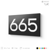Номер на дверь 665, табличка на дверь для офиса, квартиры, кабинета, аудитории, склада, черная 120х70 мм, Айдентика Технолоджи