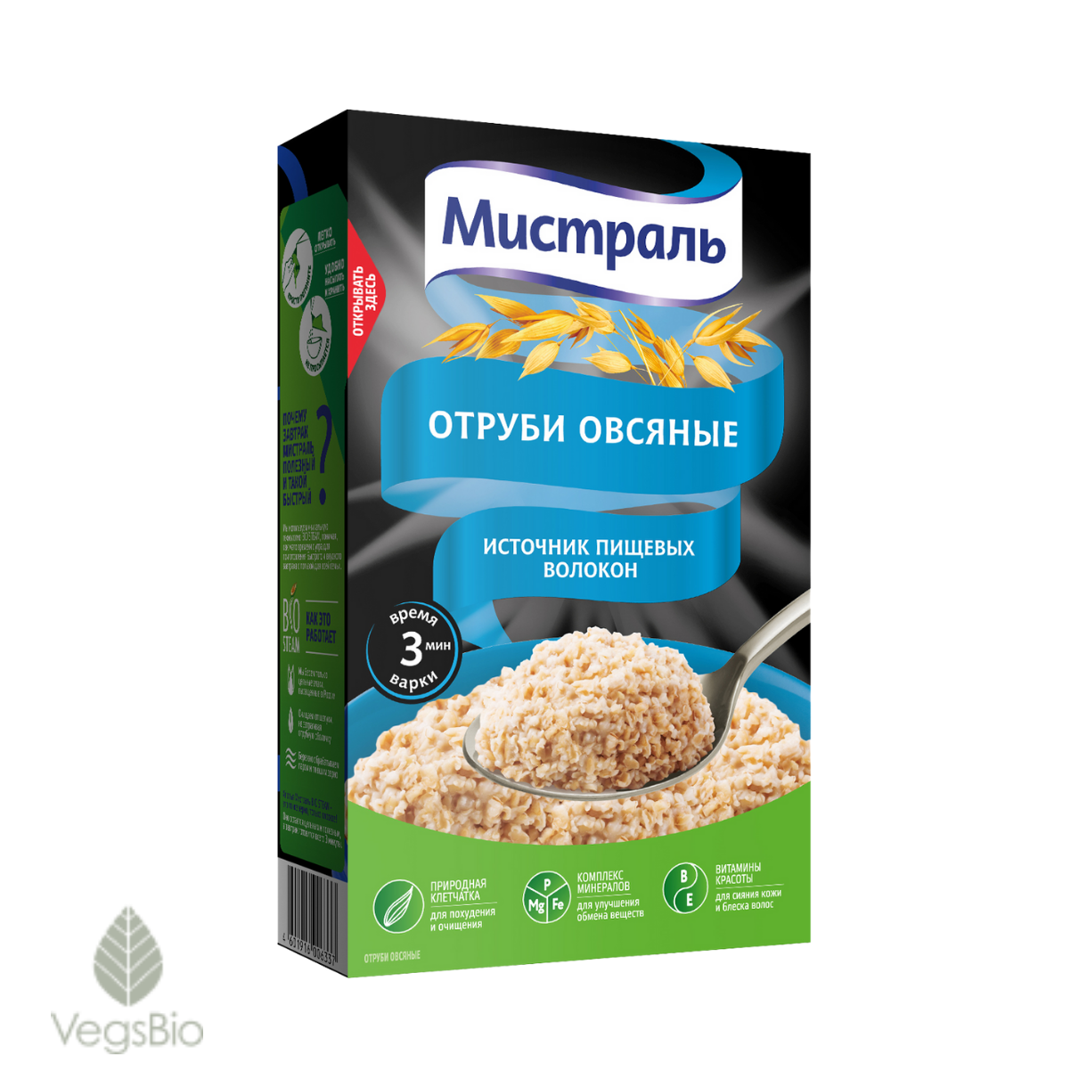 Овсяная каша с отрубями мистраль